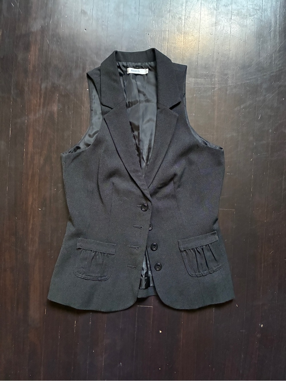 Ricki's dark grey Tailored Sleeveless Blazer Vest, size 2/small